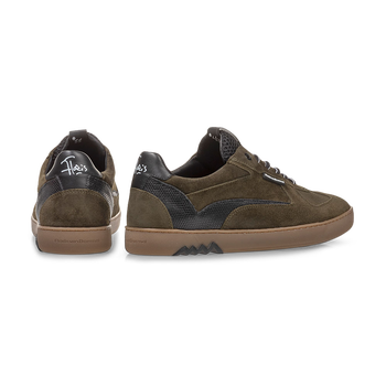 Sneaker suede dark green