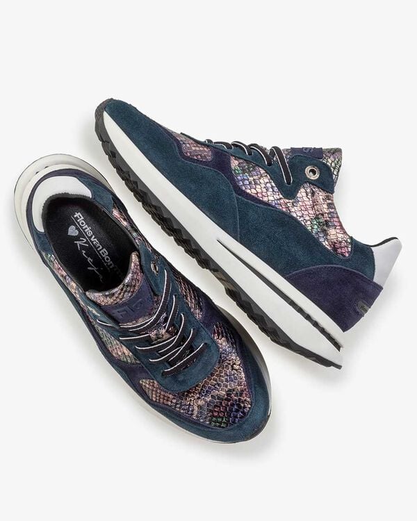 Sneaker Metallic-Print rosa