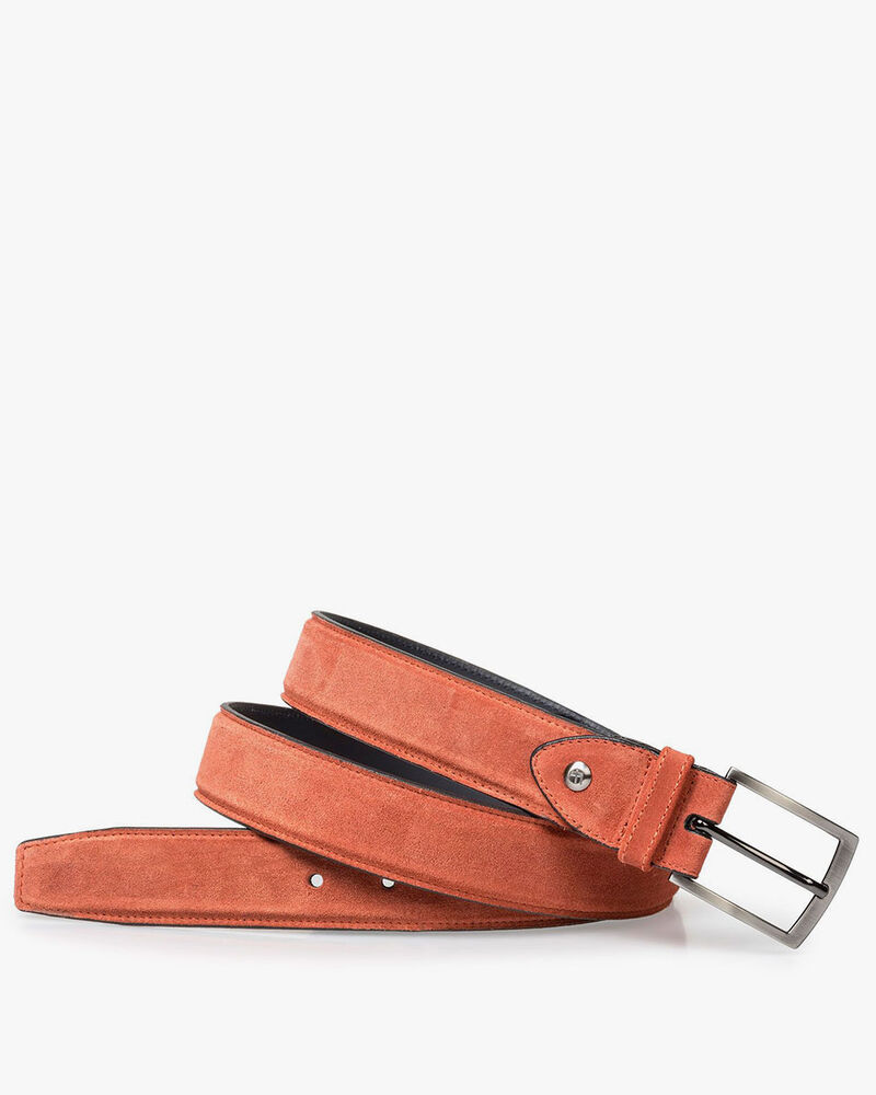 Belt suede leather orange