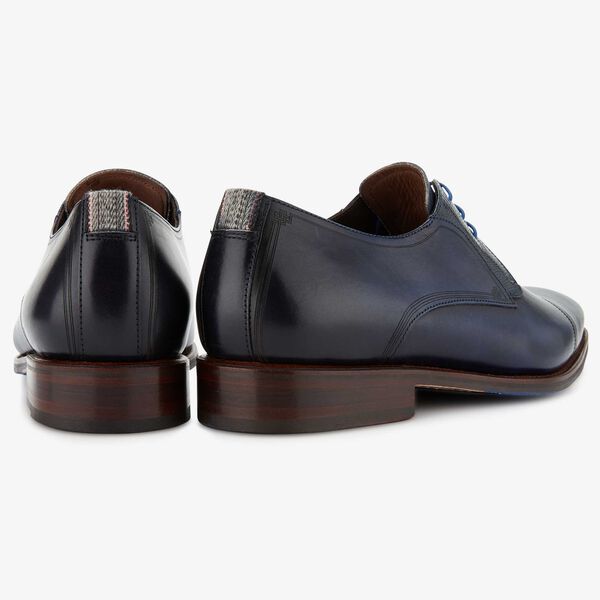 Floris van Bommel Dunkelblaue Leder Herren Schnürschuhe