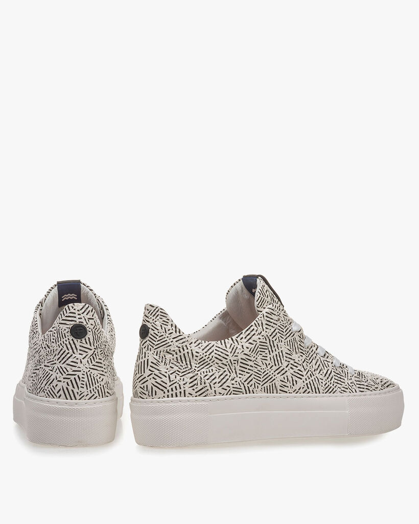 Sneaker Leder schwarz/wei&szlig;