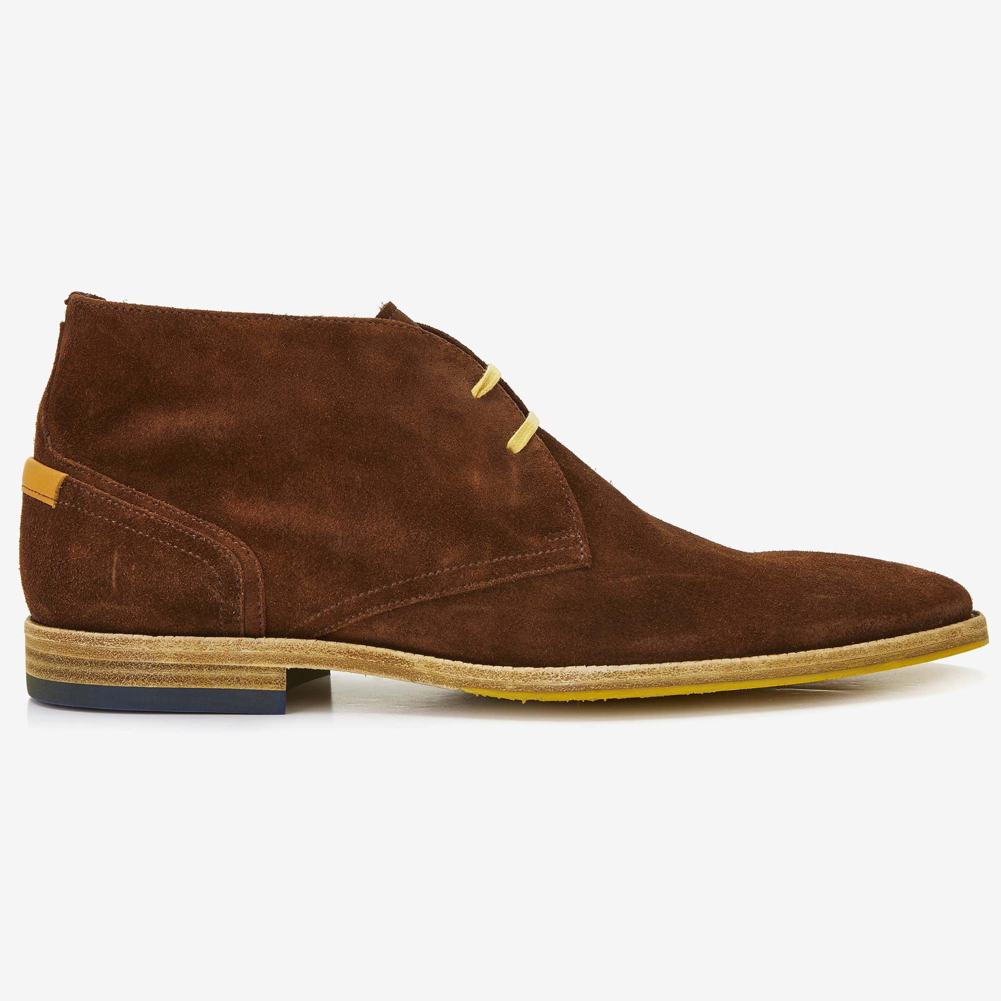 Floris van Bommel cognac suede men s lace up boot