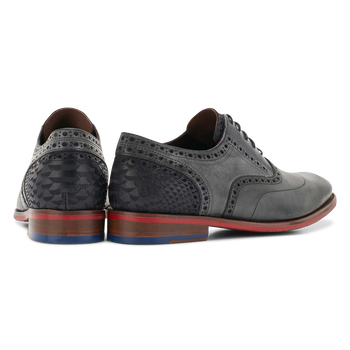 Lace shoe calf leather grey