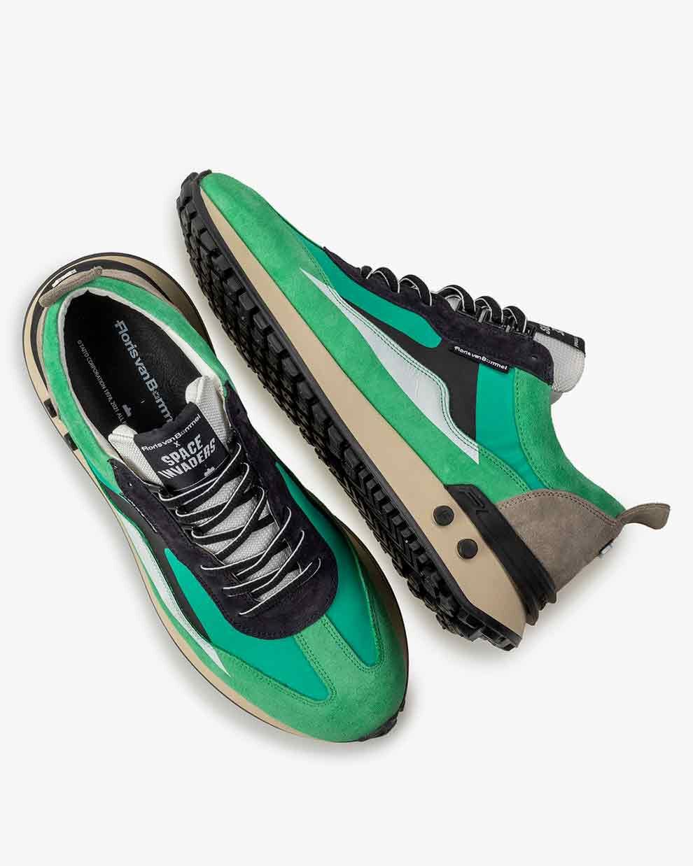 Sneaker space invaders green SFM-10095-42-01 | Floris van Bommel®