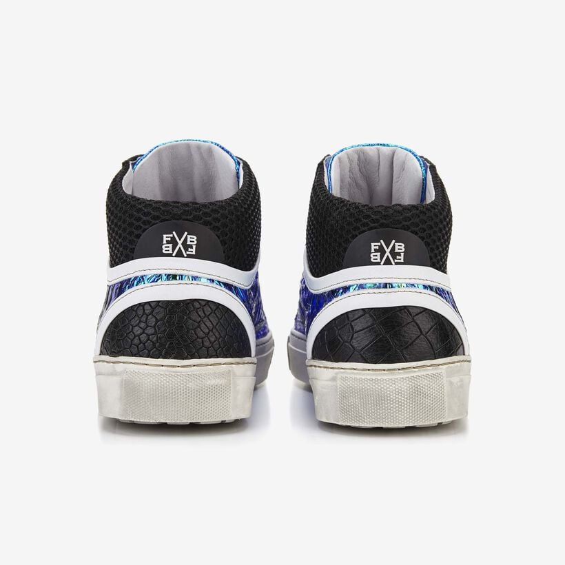 Floris van Bommel Herren-Sneaker in Metallicblau