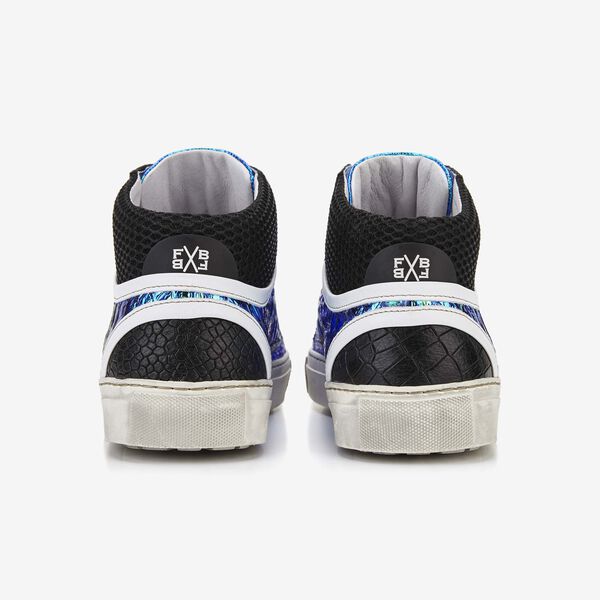 Floris van Bommel Herren-Sneaker in Metallicblau