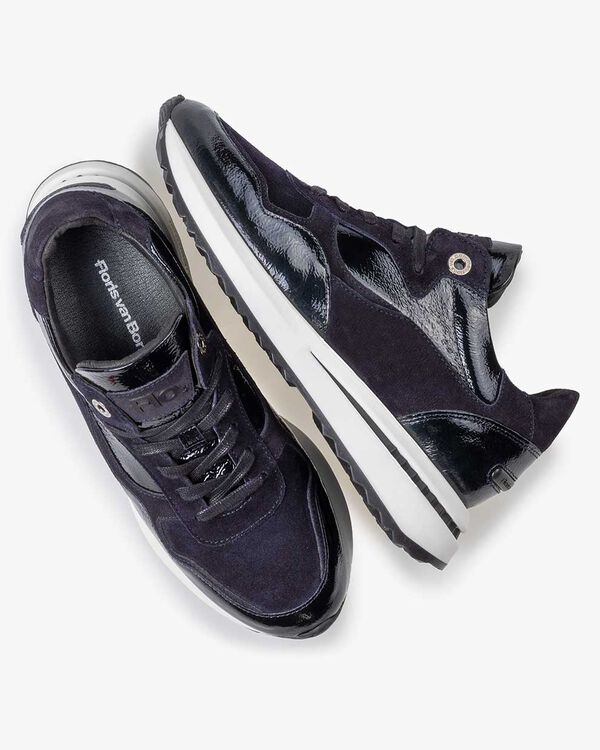 Sneaker patent leather blue