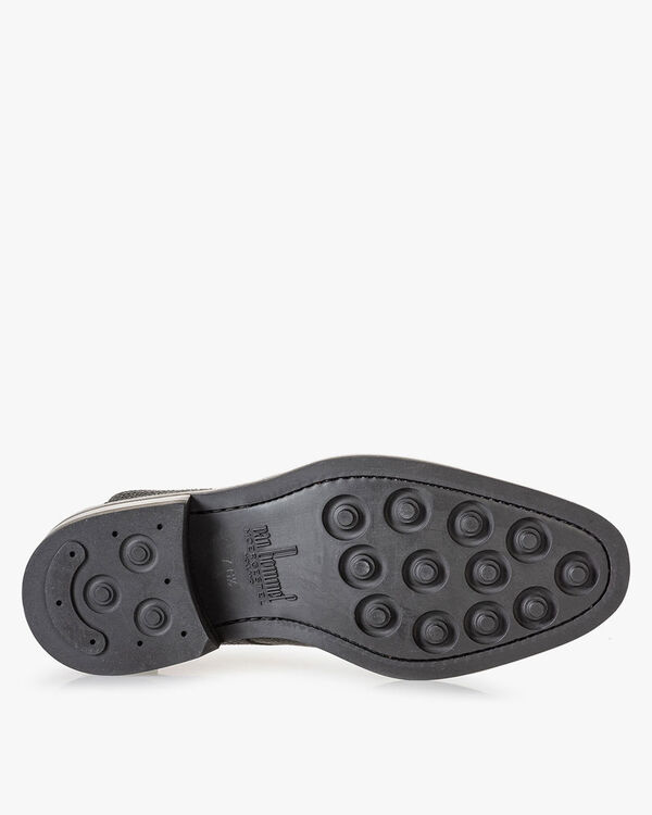 Stiefel Leder mit Print schwarz