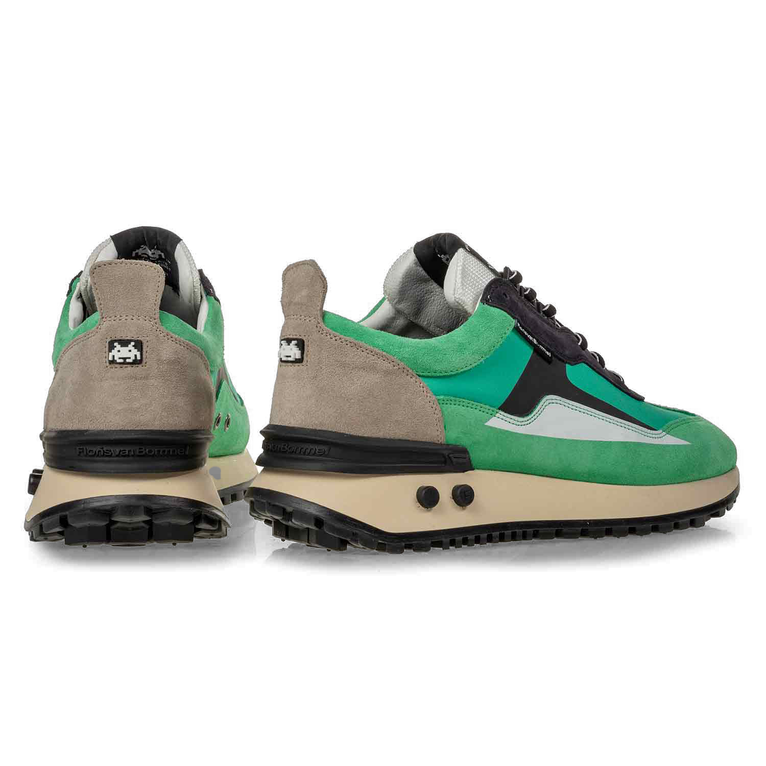 Sneaker space invaders green SFM-10095-42-01 | Floris van Bommel®