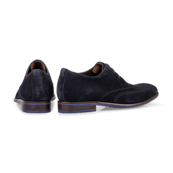 Schn&uuml;rschuh Wildleder dunkelblau