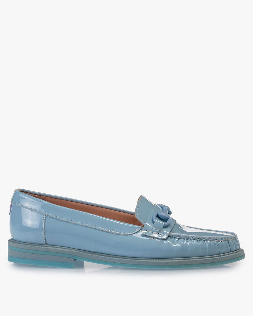 Loafer Lackleder hellblau