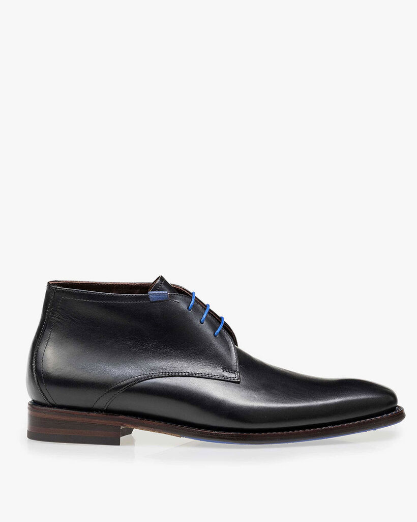 Schnürstiefel Kalbsleder Schwarz