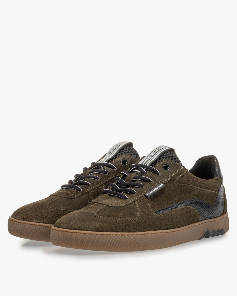 Sneaker suede dark green