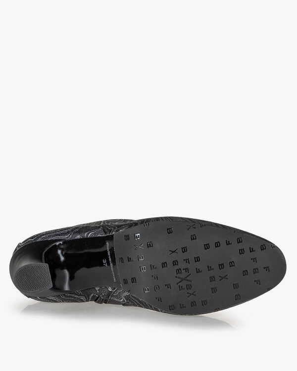 Ankle boot print black
