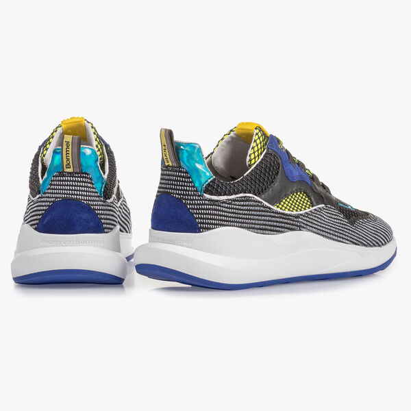 Blau-gelber Premium Wildleder-Sneaker