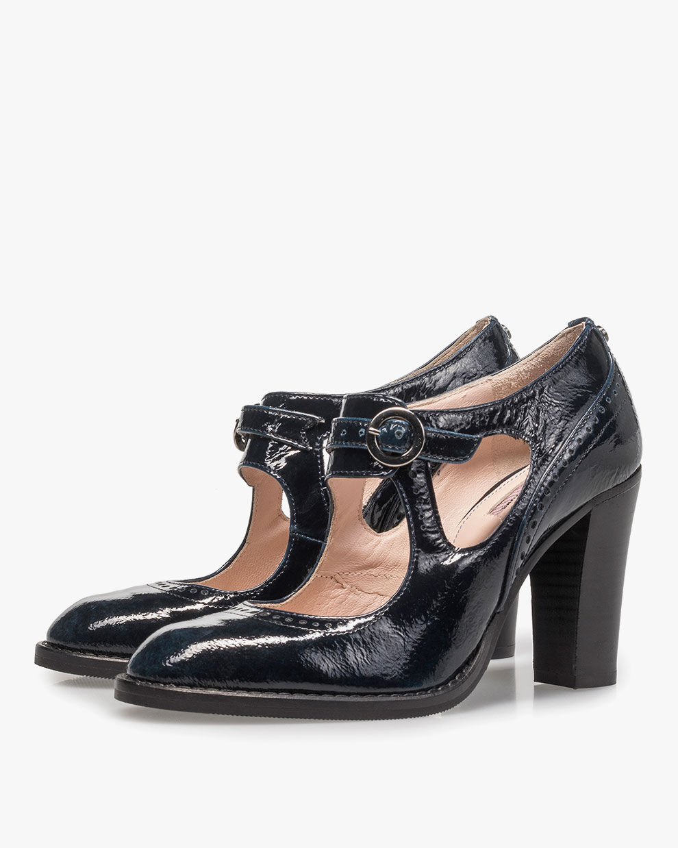 Blue patent leather pumps 85532 01 Floris van Bommel Women