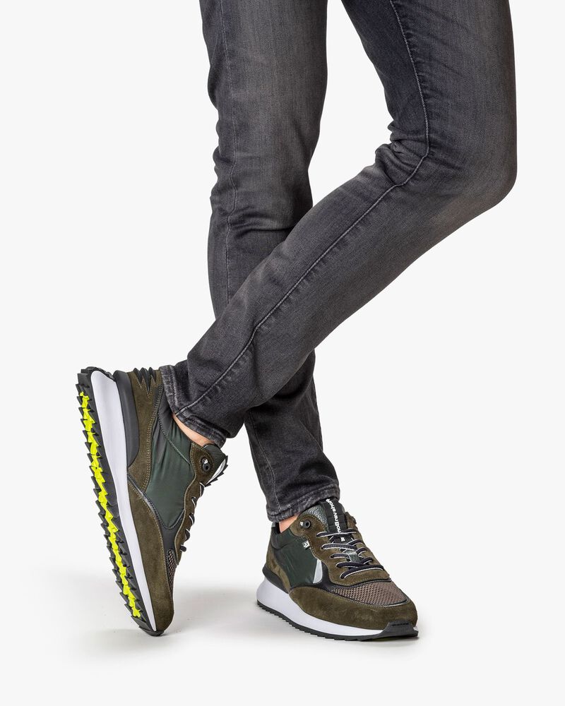 Sharki Sneaker Wildleder dunkelgrün