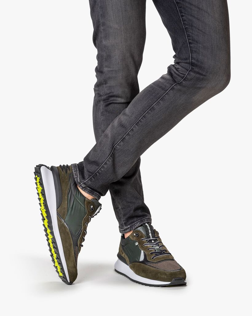 Sharki Sneaker Wildleder dunkelgrün