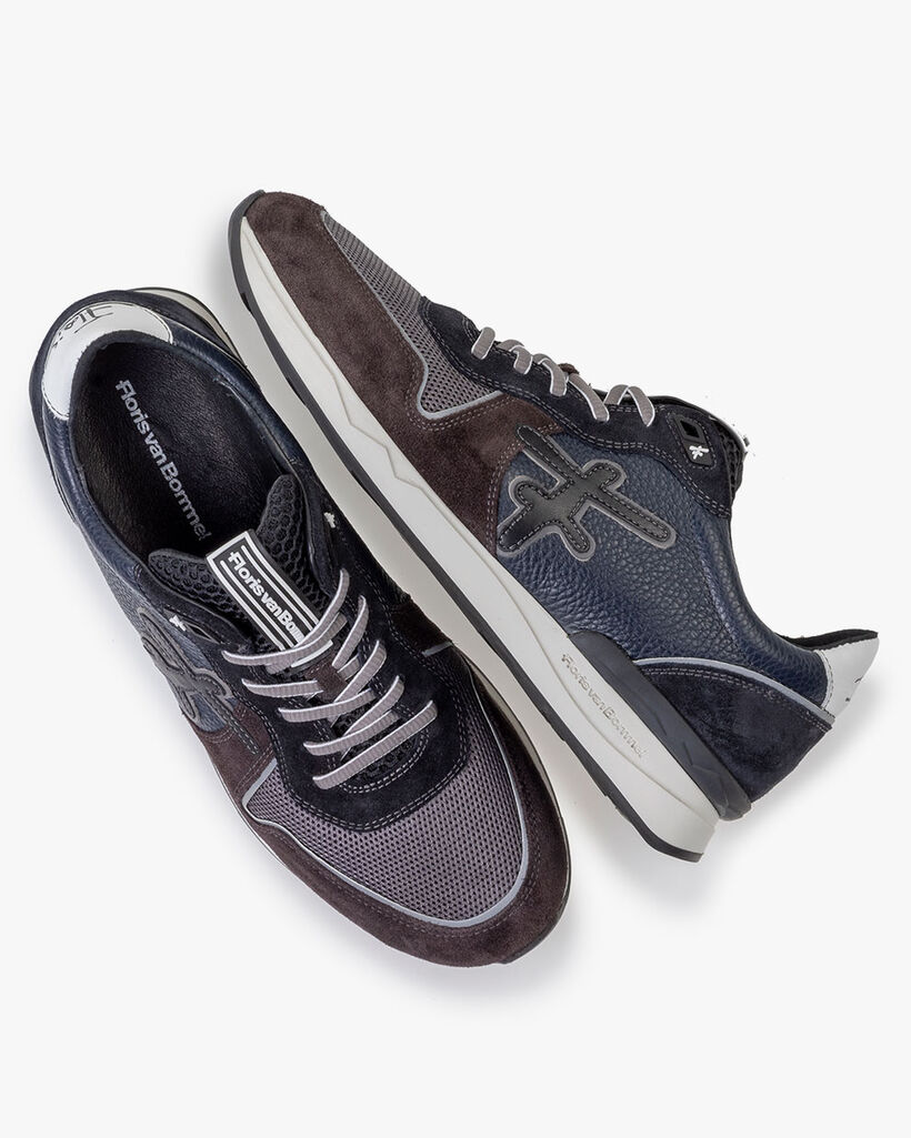 Sneaker Wildleder blau/grün