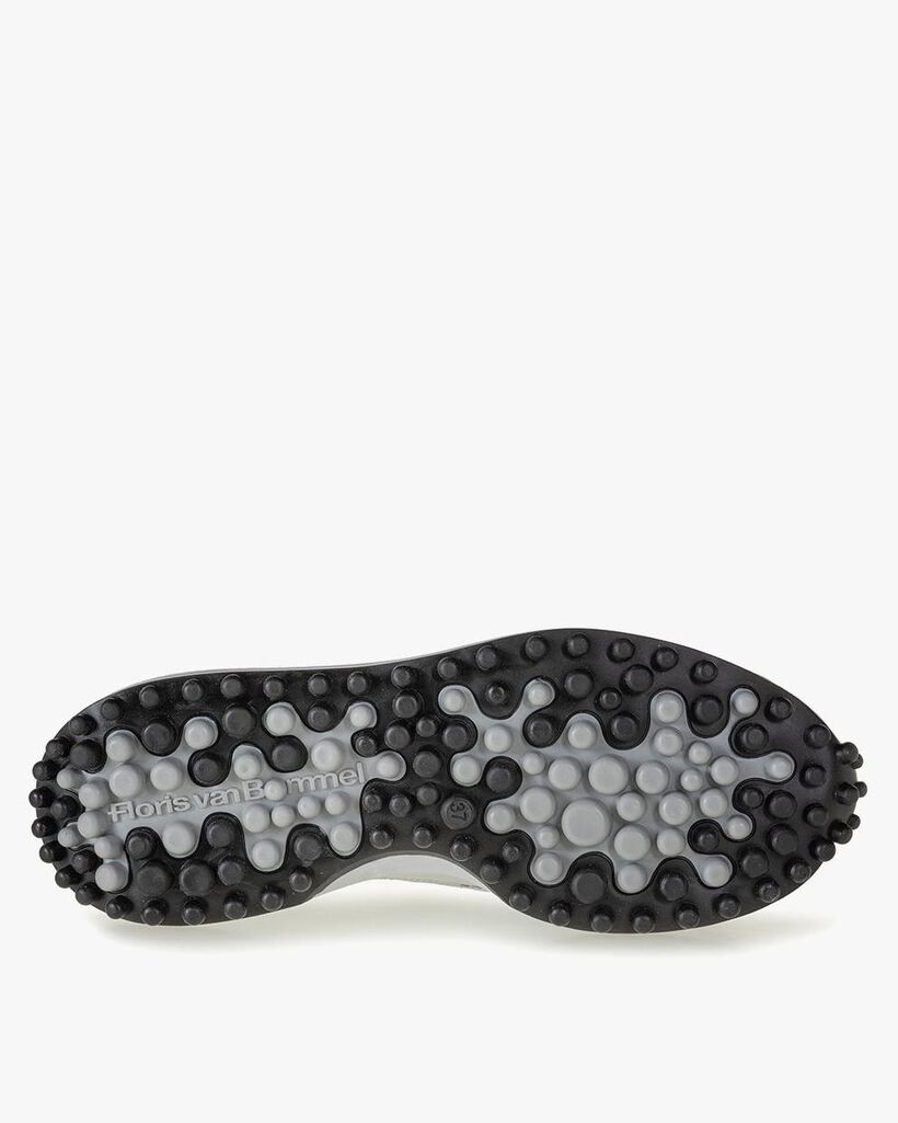 Noppi printed leather white