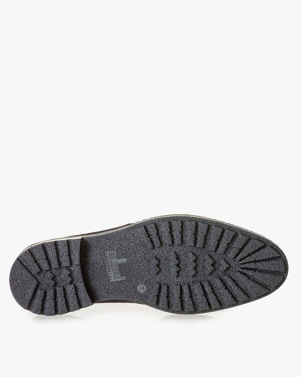 Dunkelblauer Wildleder-Schn&uuml;rstiefel