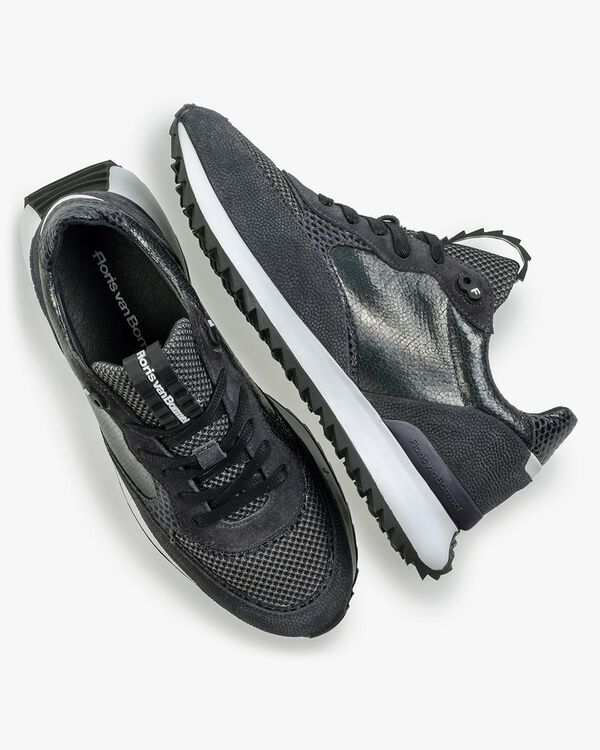 Sneaker printed suede grey