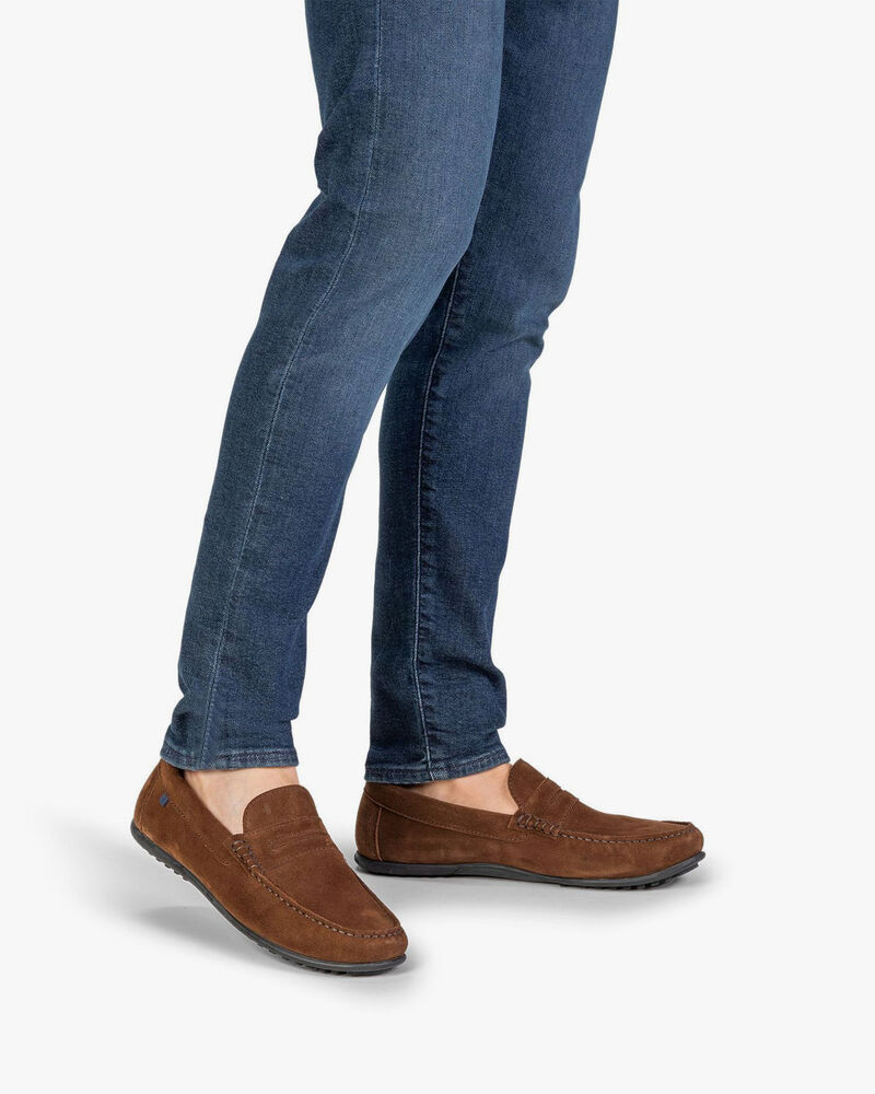 Mokassin Wildleder braun