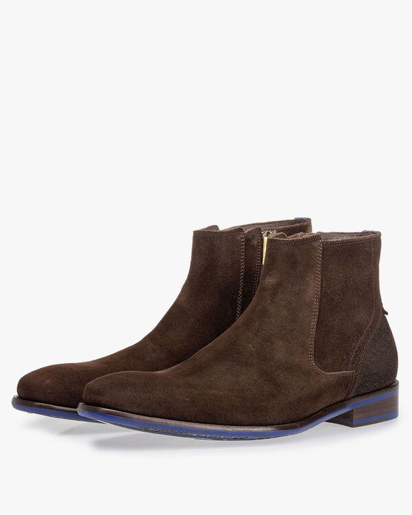 Chelsea boot brown suede leather
