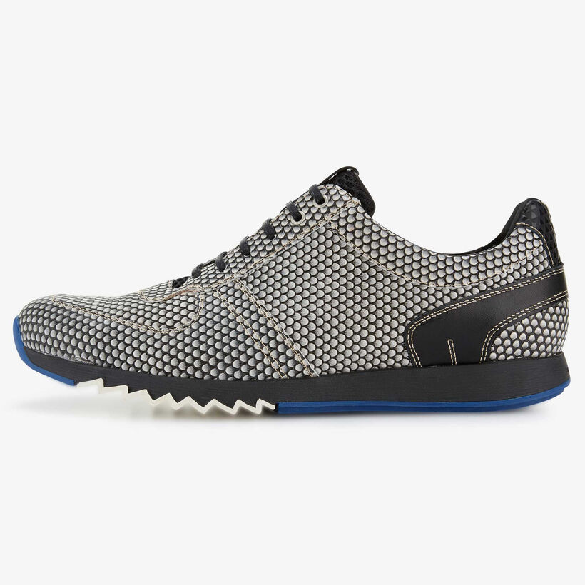Floris van Bommel Graue Leder Sportschuhe