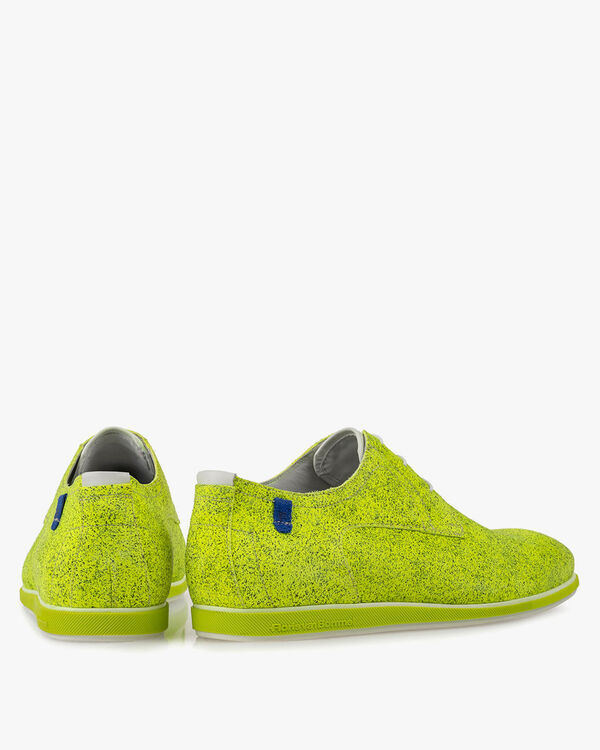 Lace shoe suede leather yellow