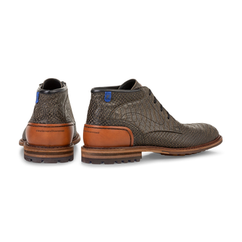 Schnürstiefel Nubukleder grün