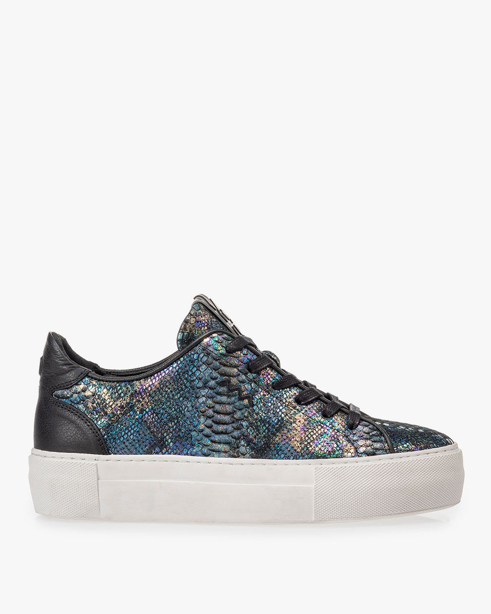 Blue black leather sneaker 85297 08 Floris van Bommel Women
