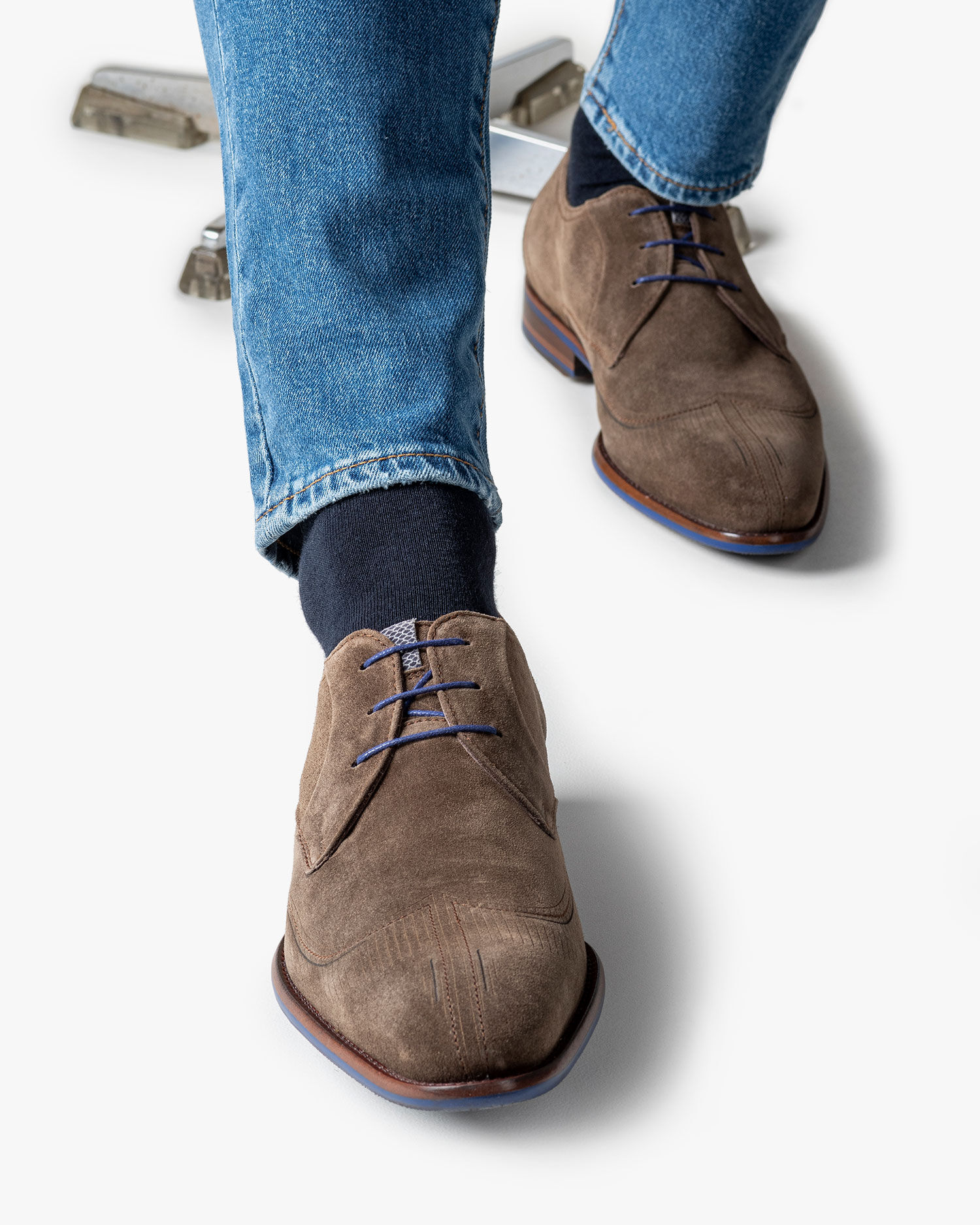 Socks wool/cotton dark blue AFM-10013-40-01 | Floris van Bommel®