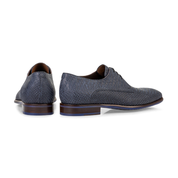 Schn&uuml;rschuh Nubukleder dunkelblau