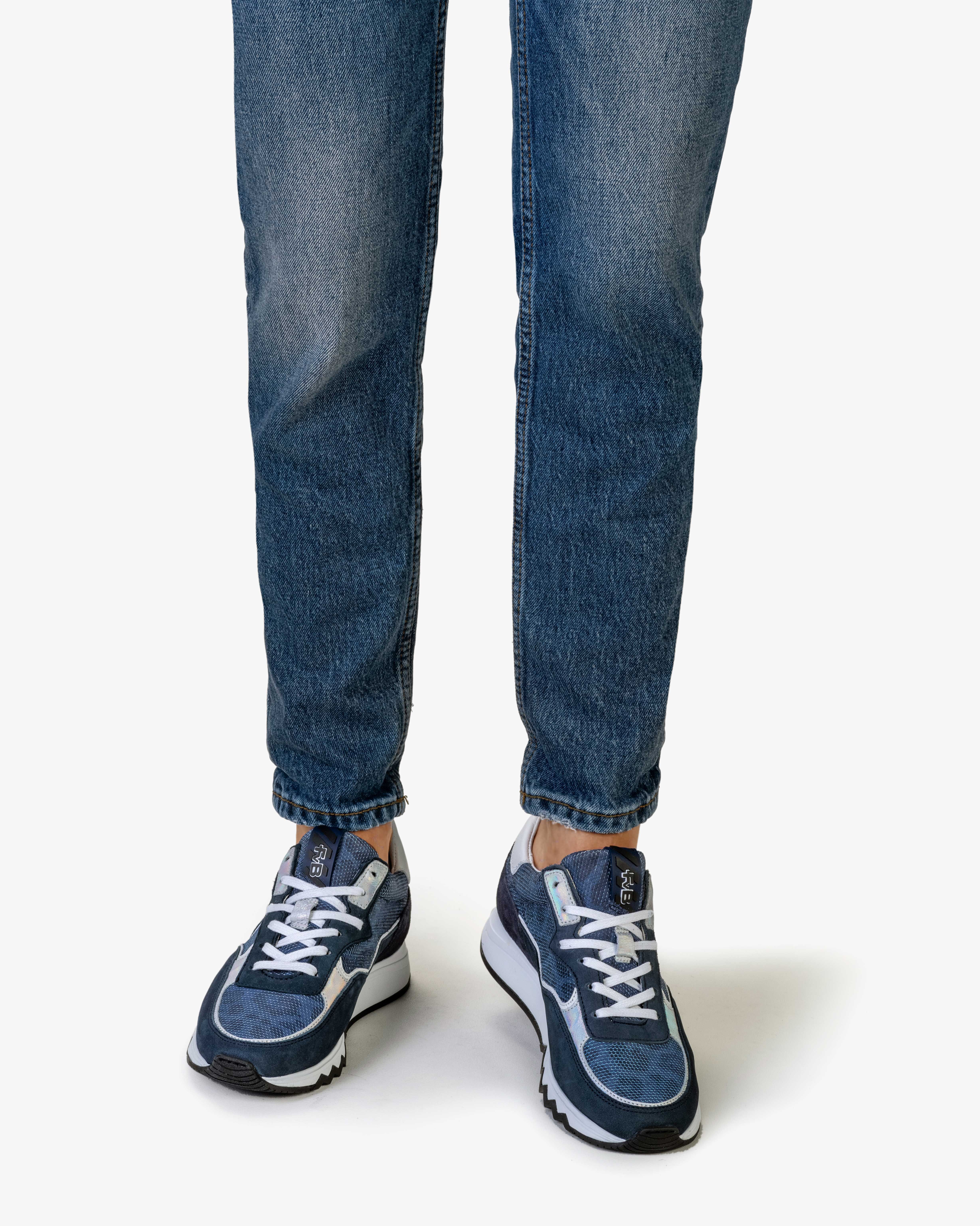 Floris van Bommel Vrouwen Sneakers 85334 met Zilver - Schoenen.nl