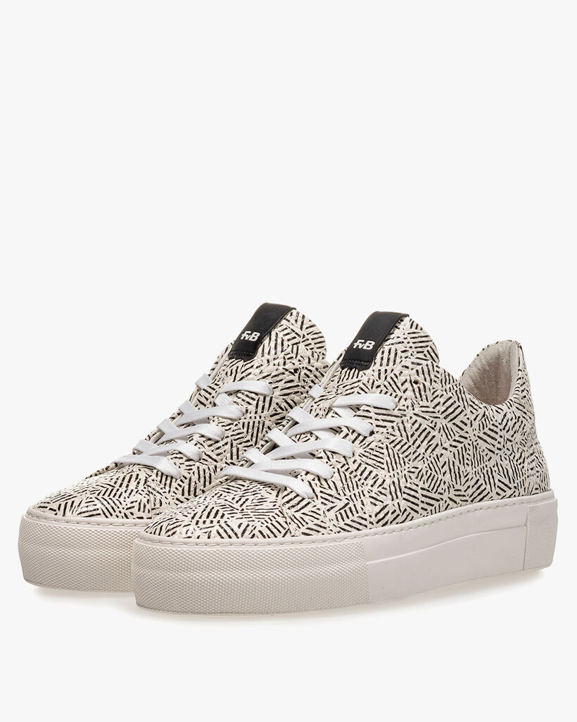 Sneaker Leder schwarz/wei&szlig;