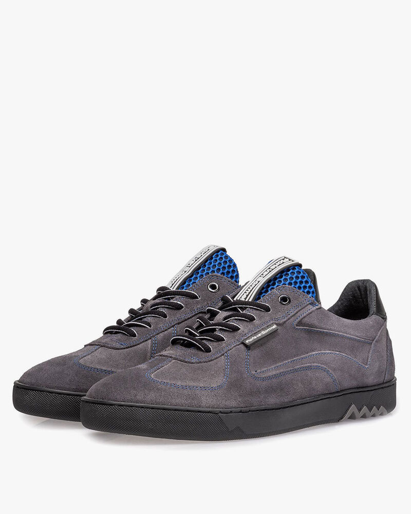 Sneaker grey suede leather