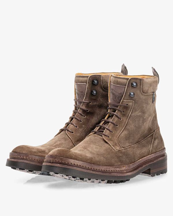 Schnürstiefel Wildleder sandfarben