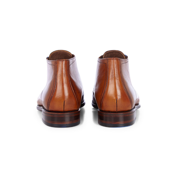 Schnürstiefel Kalbsleder cognac