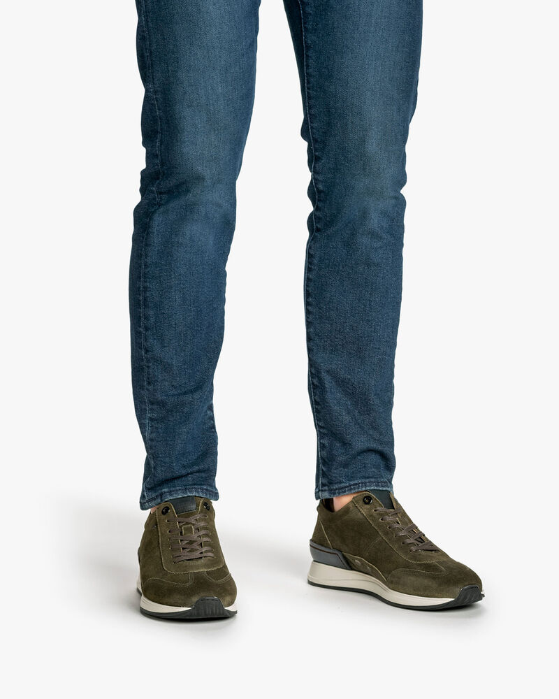 Sneaker suede dark green