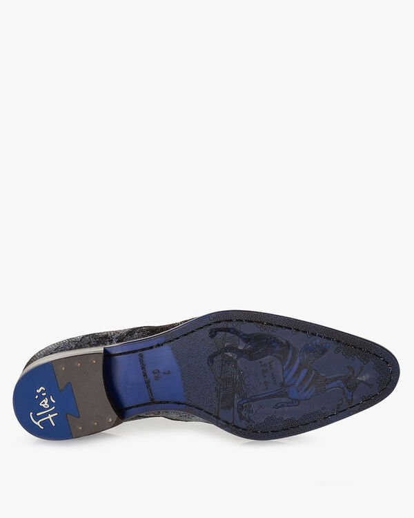 Schn&uuml;rschuh Wildleder dunkelrot