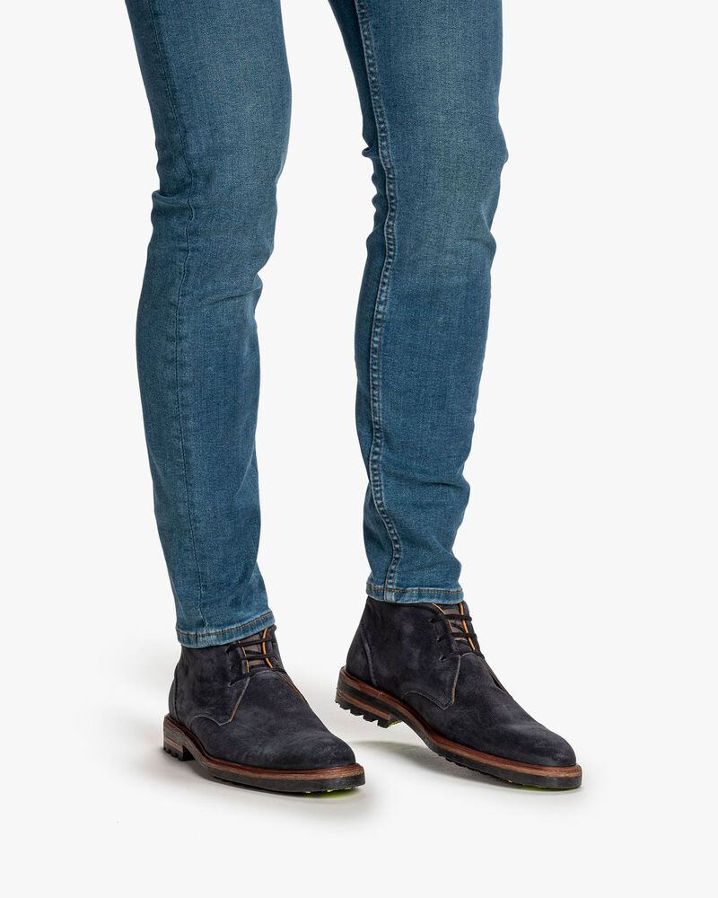 Schnürstiefel Wildleder schwarz