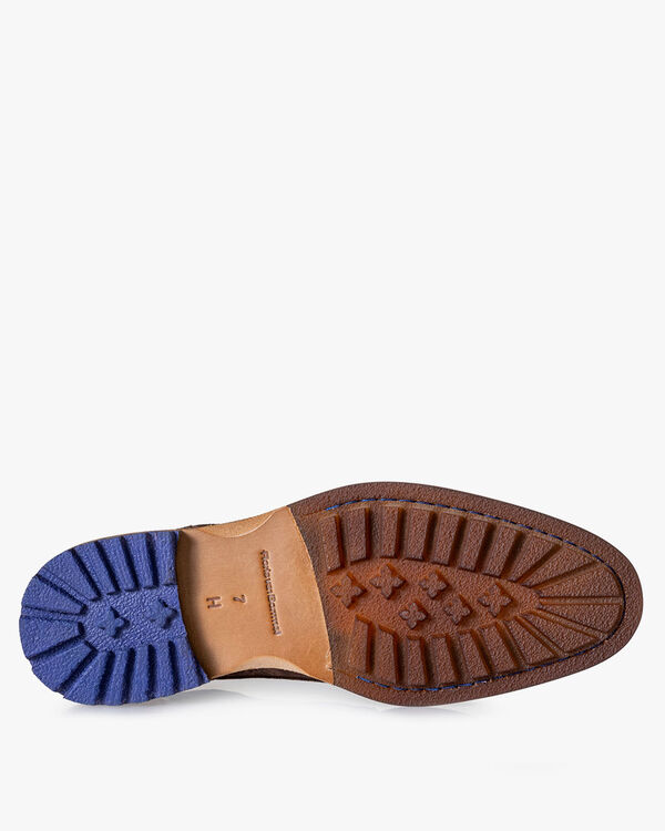 Lace boot suede cognac