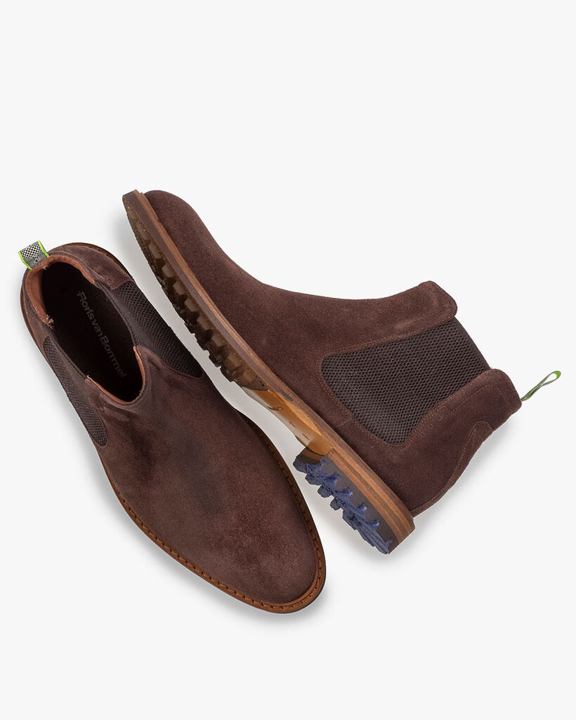 Chelsea boot suede dark brown