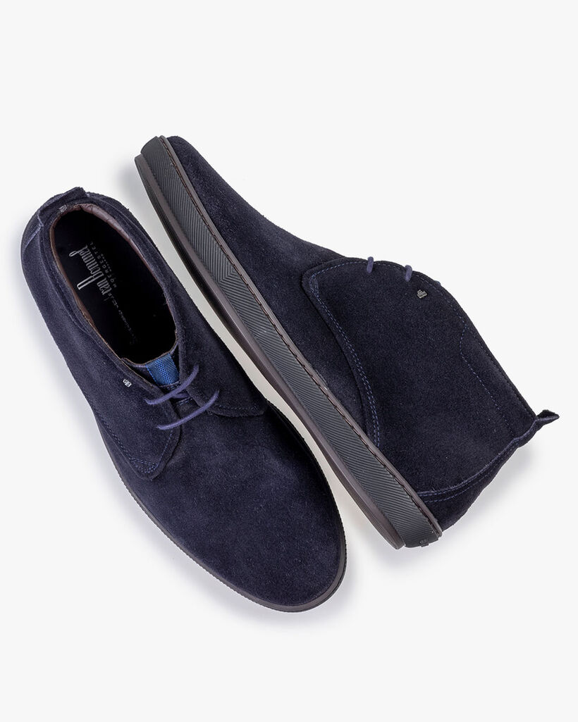 Schnürstiefel Wildleder dunkelblau