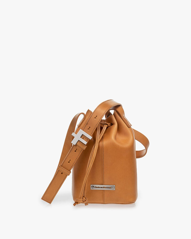 Bucket bag calf leather natural