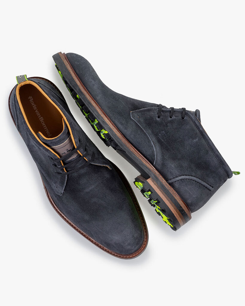 Schnürstiefel Wildleder schwarz