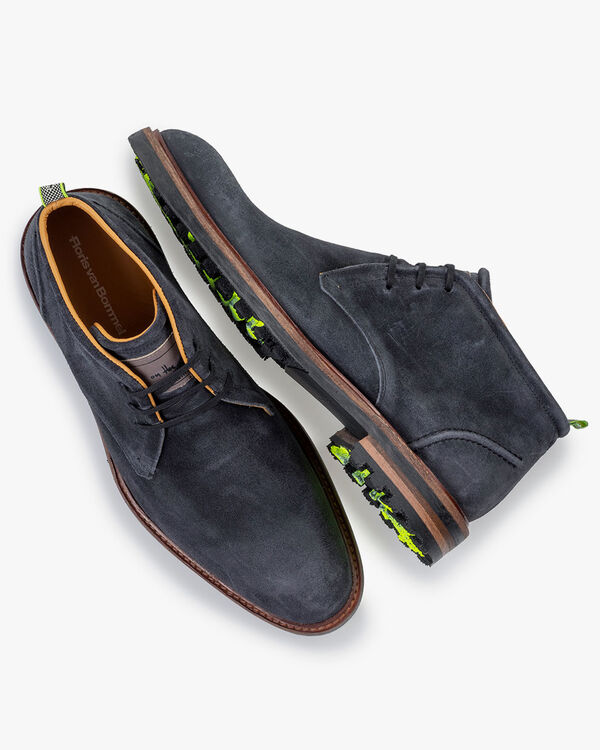 Schnürstiefel Wildleder schwarz