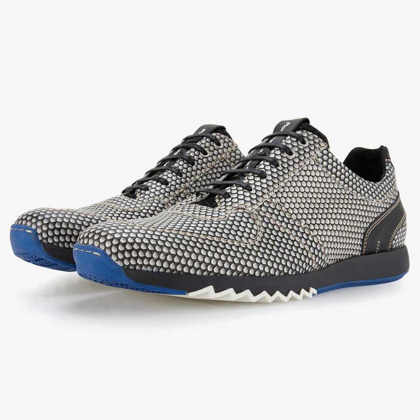 Floris van Bommel Graue Leder Sportschuhe
