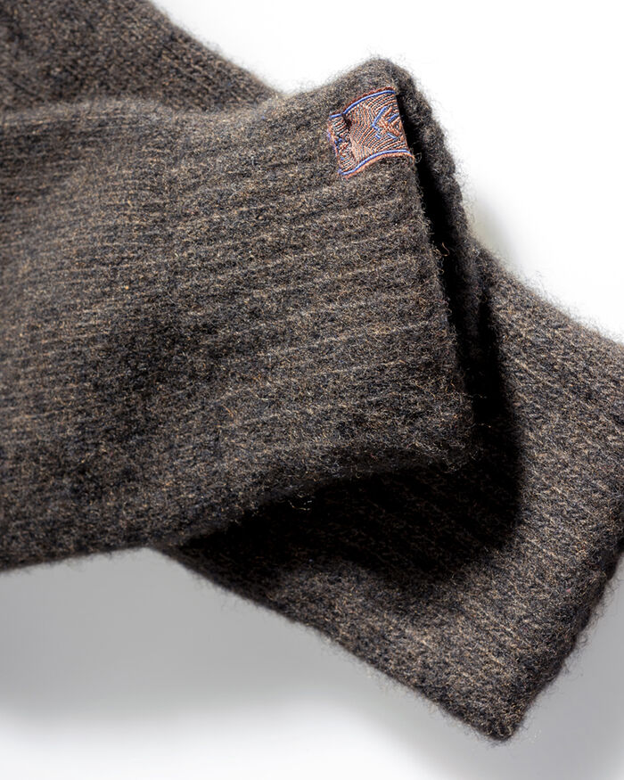 Handschuhe Wolle braun